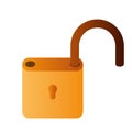 Open padlock lisolated icons Royalty Free Stock Photo