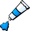 open paint tube vector illustration Royalty Free Stock Photo