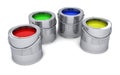 Open Paintcans Royalty Free Stock Photo