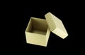 Open paper box isolated