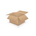Open paper box on white background, vector illustration Royalty Free Stock Photo