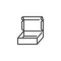 Open parcel box line icon Royalty Free Stock Photo