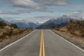 Open Paved Road Through Mountains, Patagonia, Argentina Royalty Free Stock Photo