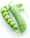 Open pea pod. Royalty Free Stock Photo