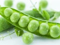 Open pea pod. Royalty Free Stock Photo