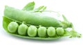 Open pea pod. Royalty Free Stock Photo