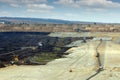 Open pit coal mine with excavators and machinery Kostolac Serbia mining Royalty Free Stock Photo