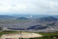 Open pit coal mine and thermal power plant Royalty Free Stock Photo