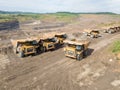 Open Pit Coal Mining, Aerial View, Borneo Indonesia.