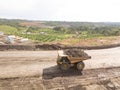 Open Pit Coal Mining, Aerial View, Borneo Indonesia.