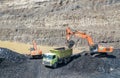 Open Pit Coal Mining, Aerial View, Borneo Indonesia.