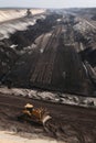 Open-pit coal mining near Cottbus, Brandenburg, Germany.