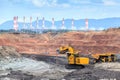 Open pit lignite mine Royalty Free Stock Photo