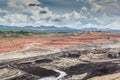 Open pit lignite mine Royalty Free Stock Photo