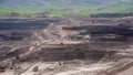 Open pit lignite mining area in Ptolemaida Basin, Northern Greece Royalty Free Stock Photo