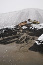 Front Loader in the mountains of Eastern Siberia / Earthworks / Mining Royalty Free Stock Photo