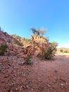 Open pit opal mining in Tequisquiapan Queretaro, Mexico is a natural wonder of towering orange rock formations