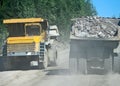 Large-capacity dump truck huge wheels