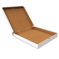 Open pizza box Royalty Free Stock Photo