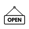 Open placard, label - vector icon Royalty Free Stock Photo