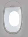 Open Plane window shade Royalty Free Stock Photo