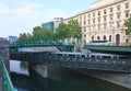 The open portion of the Viennese subway. Vienna. Austria