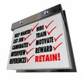 Open Position Job Hire Train Motivate Calendar Royalty Free Stock Photo