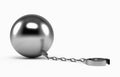 Open prisoner shackle Royalty Free Stock Photo