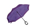 Open purple two layers umbrella isolated