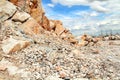 Open quarry of white marble Royalty Free Stock Photo