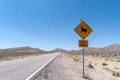 Open Range road sign warning drivers of cattle and cows near the highway Royalty Free Stock Photo