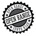 Open range rubber stamp Royalty Free Stock Photo