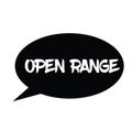 Open range rubber stamp Royalty Free Stock Photo
