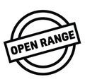 Open range rubber stamp Royalty Free Stock Photo