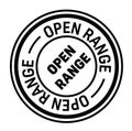 Open range rubber stamp Royalty Free Stock Photo