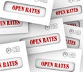 Open Rates Envelope Pile Increase Marketing Advertising Success