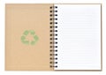 Open recycle notebook Royalty Free Stock Photo