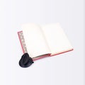 Open red book isolated on a white background Royalty Free Stock Photo