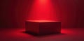 Open red box emitting ethereal light, vibrant red, image, box, sparkle