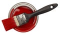 Open Red Paint Can