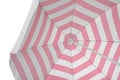 Open red striped beach umbrella isolated on white. Inner side Royalty Free Stock Photo