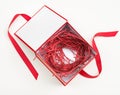 Open Red & White Gift Box Royalty Free Stock Photo