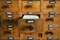 Vintage file catalog box Royalty Free Stock Photo