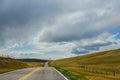 The open road in big sky country Royalty Free Stock Photo