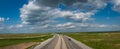 Open road, Big sky, great plains Royalty Free Stock Photo