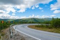 Open road. Bendy road. Empty road with no traffic in countryside. Rural landscape. Ryfylke scenic route. Norway. Europe.