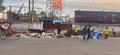 Open Road side dustbin at Guwahati in India