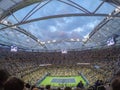 Open roof at the Mens final of the US open