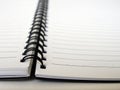 Open ruled ring notebook Royalty Free Stock Photo