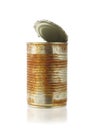 Open rusty tin can Royalty Free Stock Photo